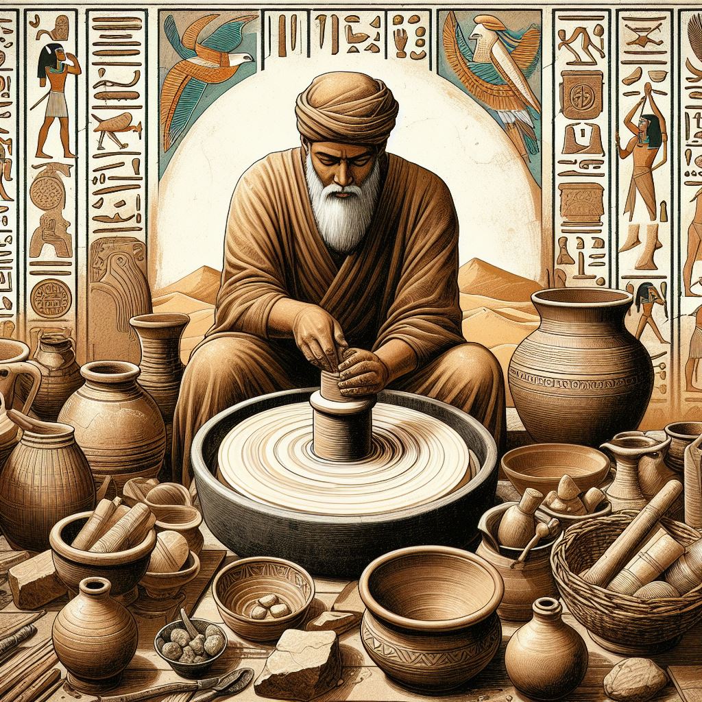Potters wheel in ancient Mesopotamia