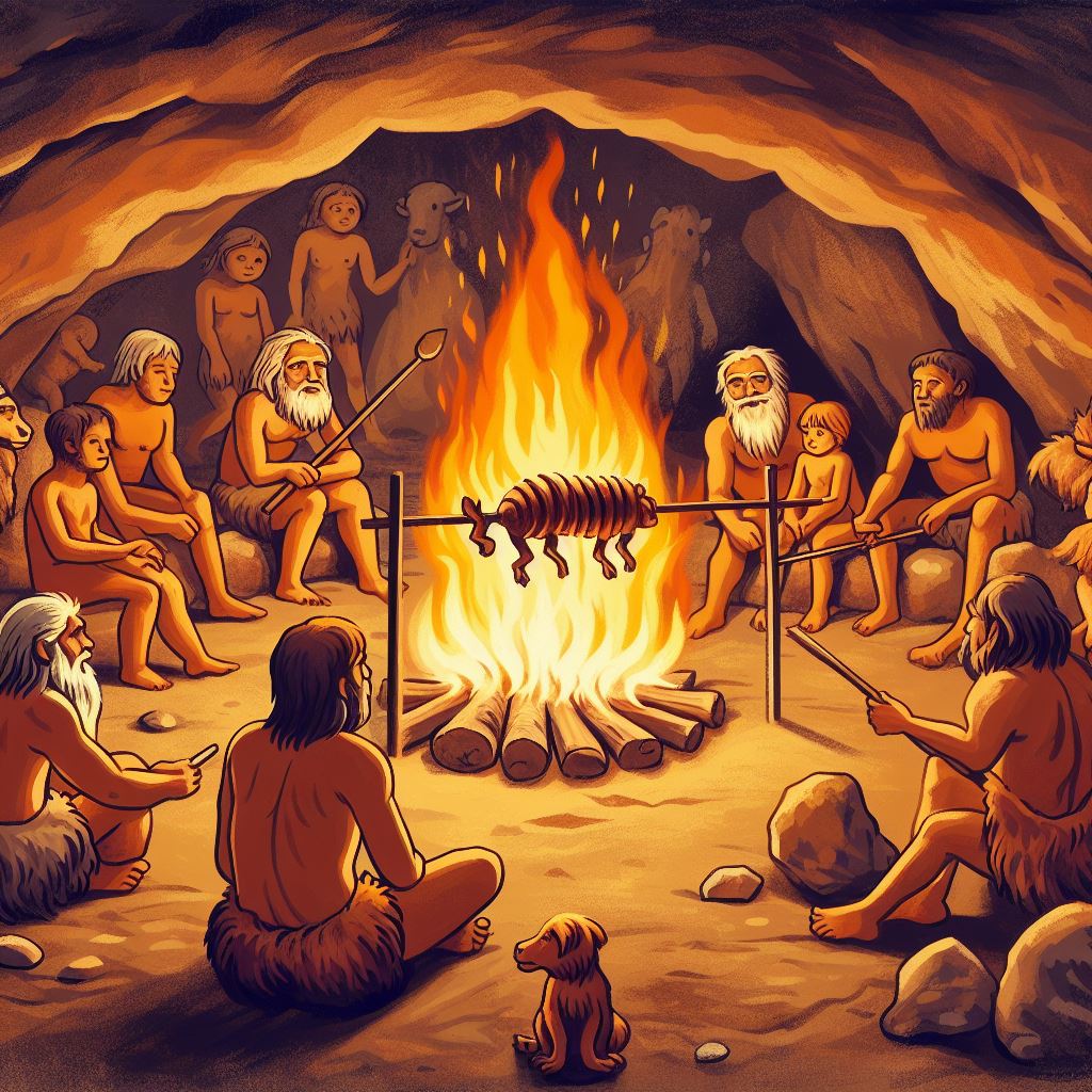 Use of fire for cooking