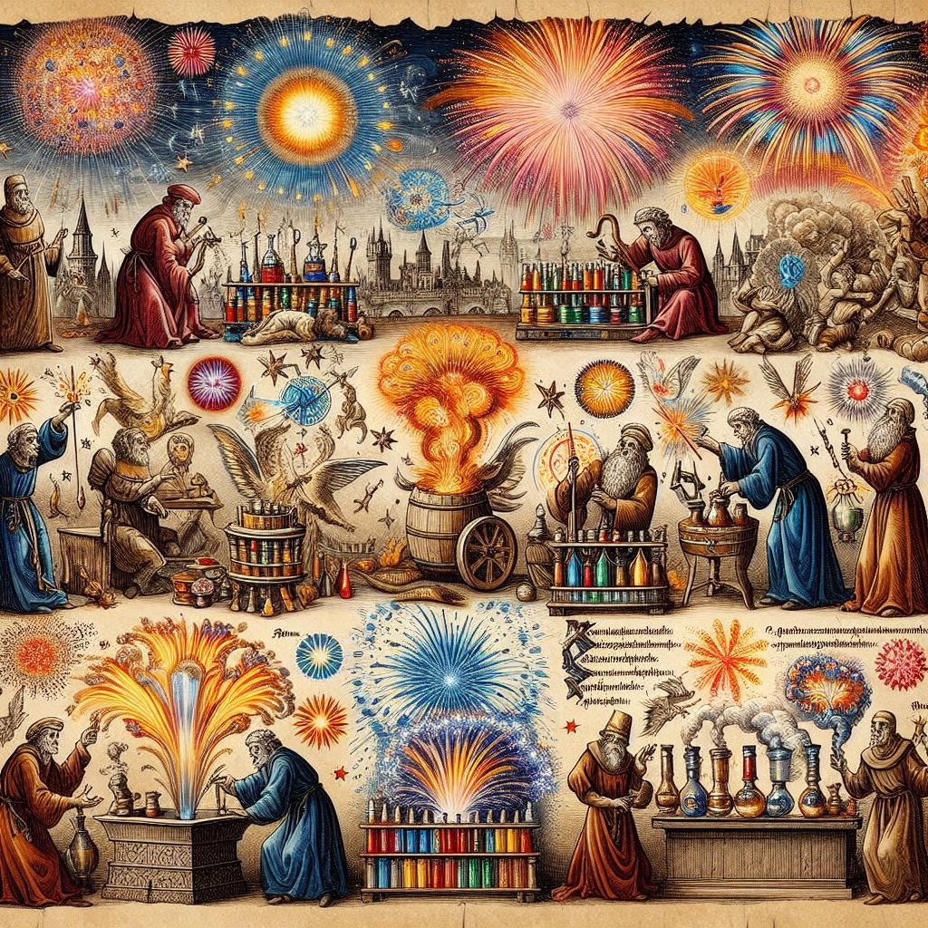 Use of gunpowder in fireworks