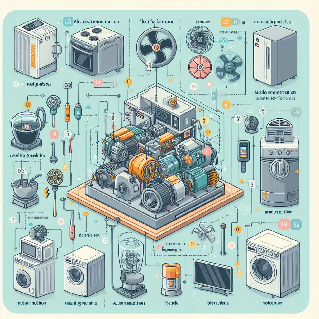 Application of electric motor in home appliances