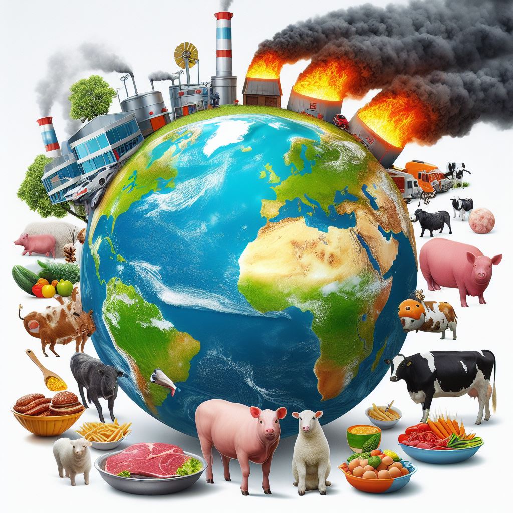 Lab-grown meat and environmental footprint of conventional meat production