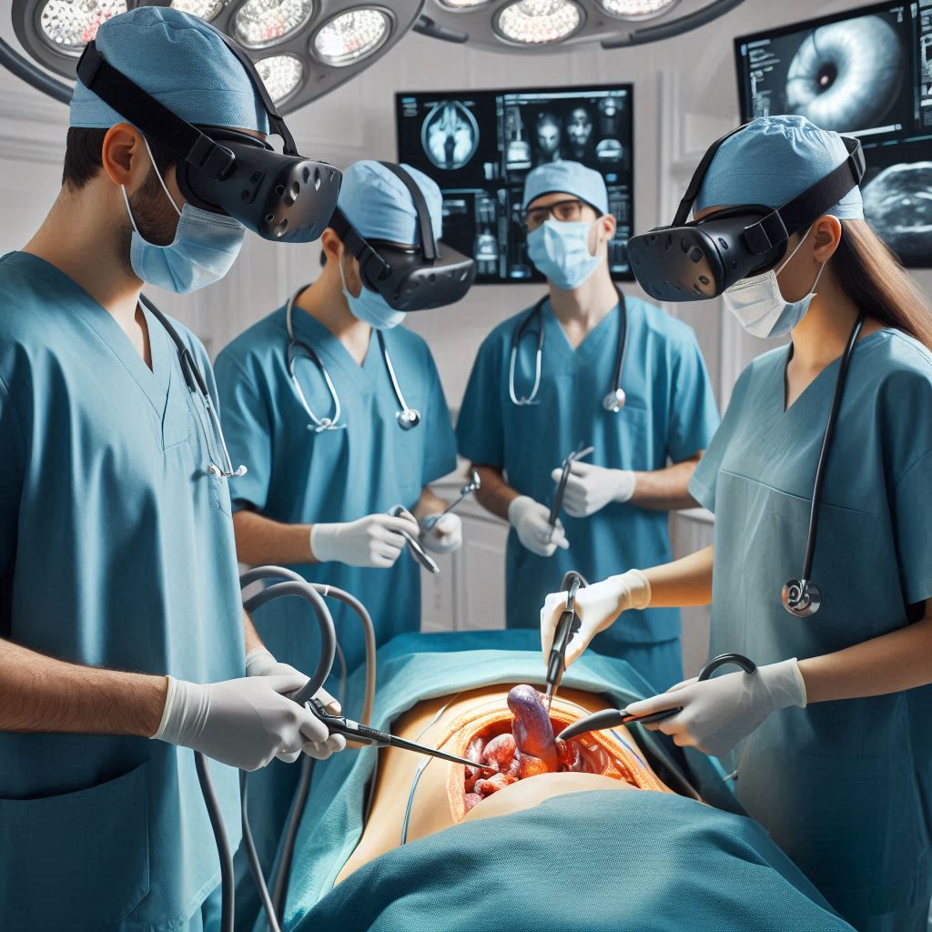 AR simulations for laparoscopic surgery training