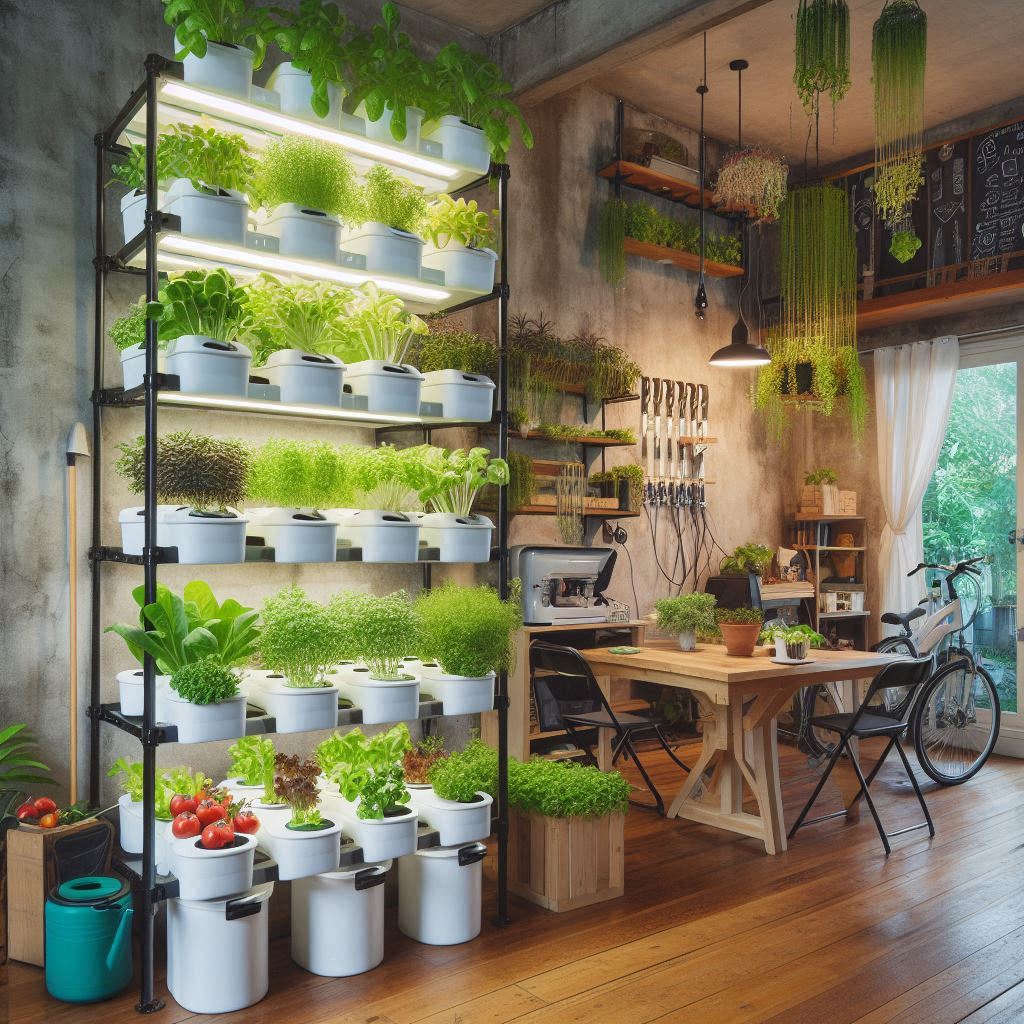 Home hydroponic and aeroponic system for vertical farm