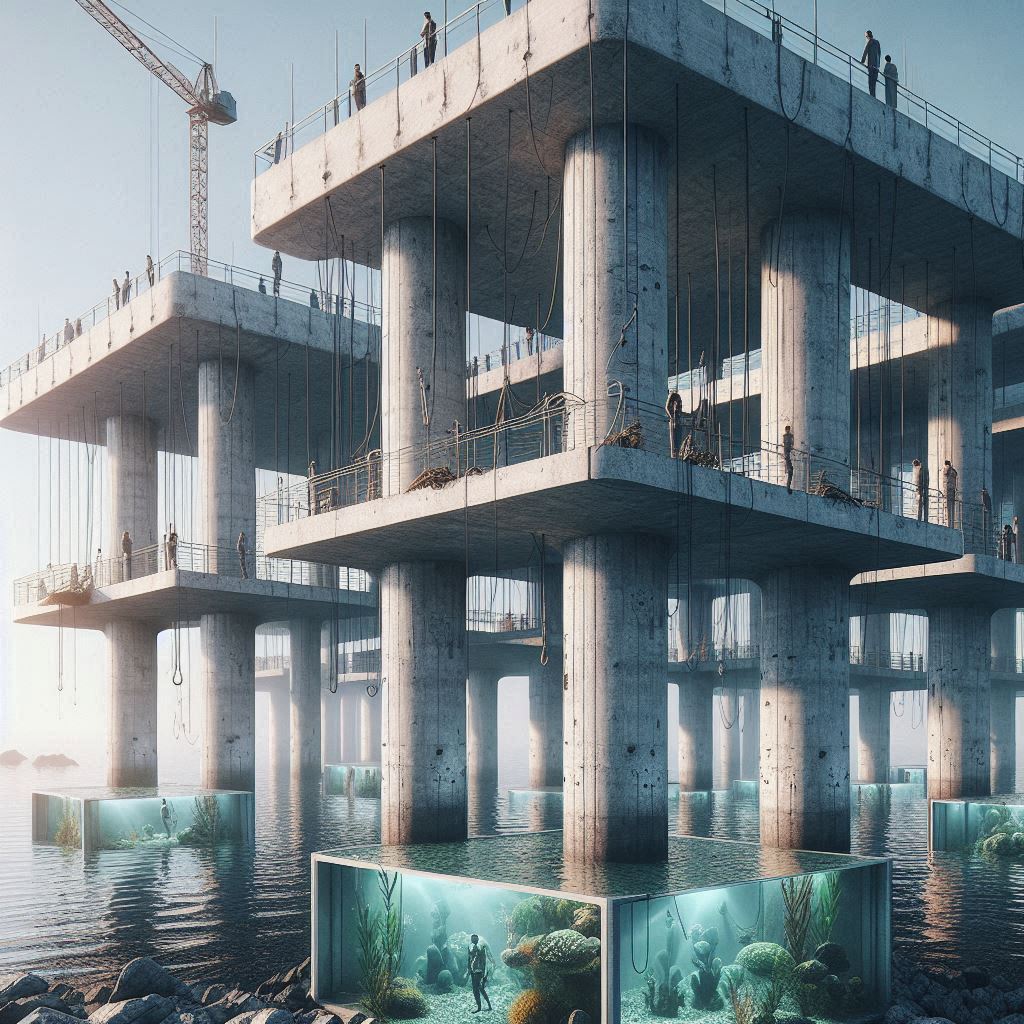 Self-healing concrete for Marine structure