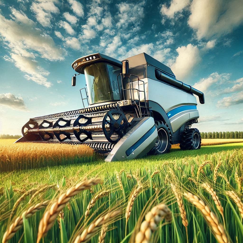 Modern threshing machine