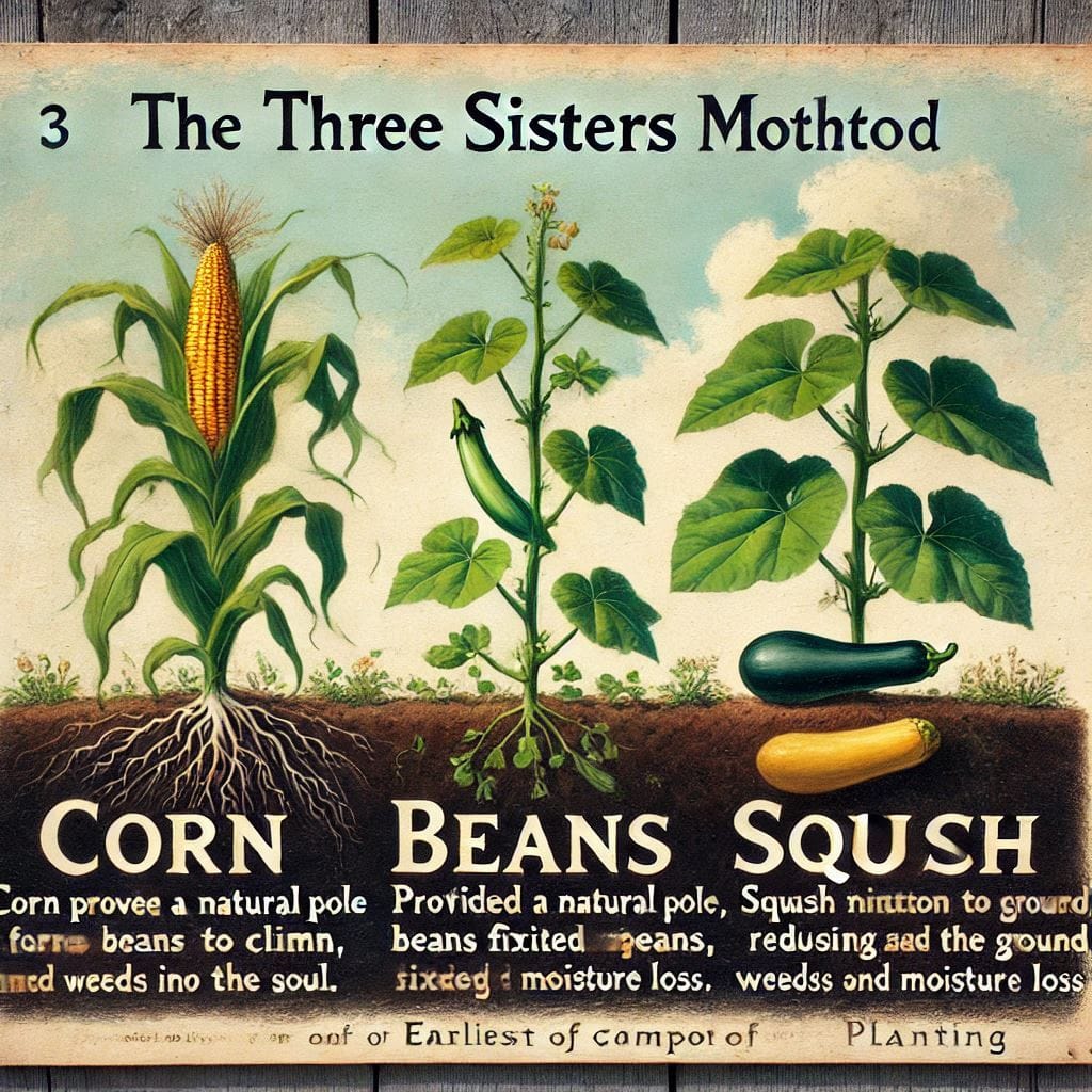 The Three Sisters planting method