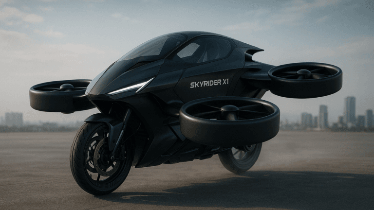 Read more about the article The Skyrider X1: A Chinese Flying Motorcycle That’s About to Take Over the World!