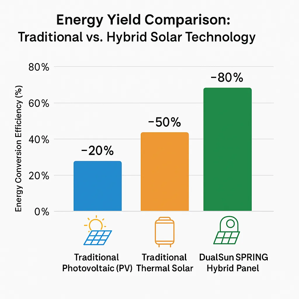Energy Yield Comparison- Traditional vs Hybrid Solar Technology