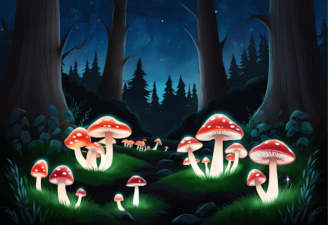 Nature's Nightlights Glowing Mushrooms