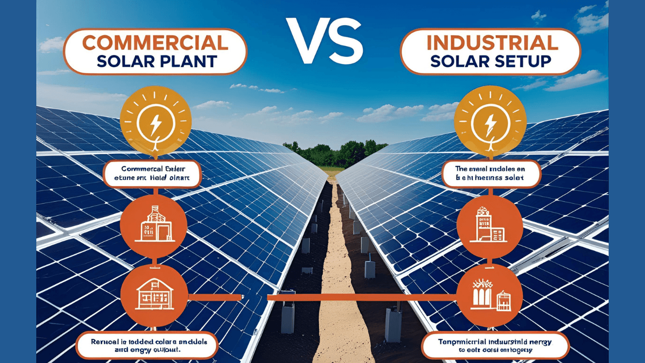 You are currently viewing Commercial Solar Plant vs Industrial and Residential: Key Differences Explained